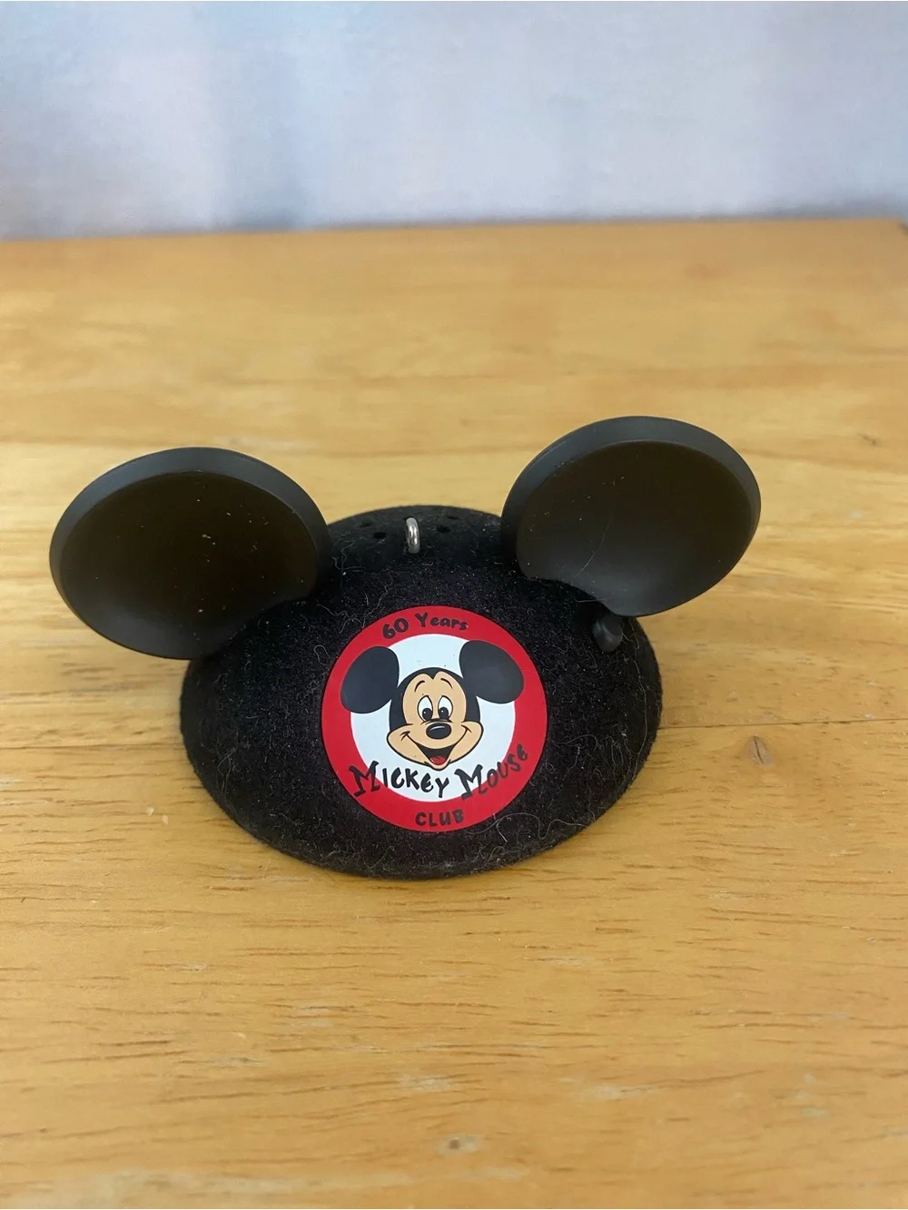 2015 Hallmark Disney Black Mickey Mouse Club Ear Hat Ornament